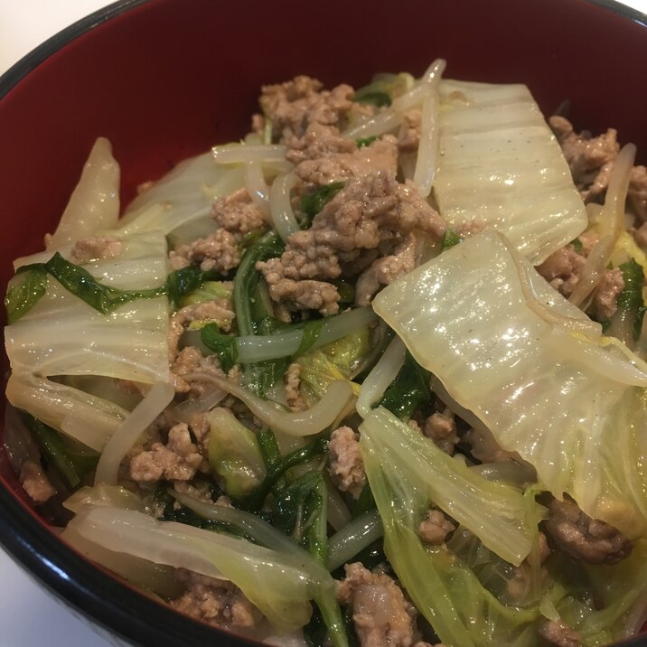 挽肉と白菜の和風あんかけ丼